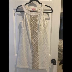 White and Gold Lilly Pulitzer dress.